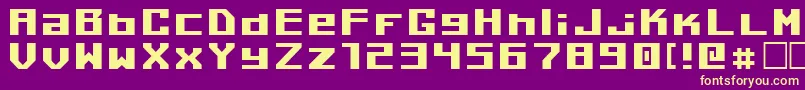 KilotonV1.0 Font – Yellow Fonts on Purple Background