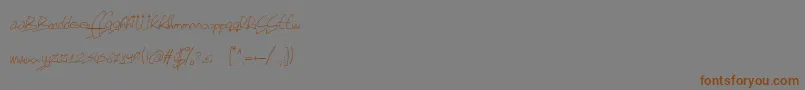 Fontgf Font – Brown Fonts on Gray Background