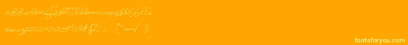 Fontgf Font – Yellow Fonts on Orange Background
