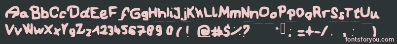 More about OurFirstKiss Font OurFirstKiss Font – Pink Fonts on Black Background