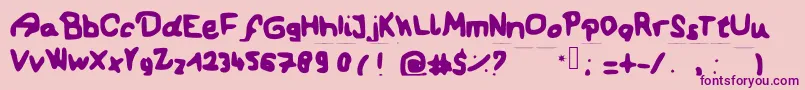 OurFirstKiss Font – Purple Fonts on Pink Background