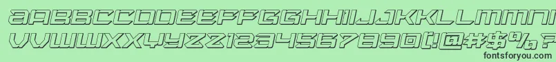 Laserwolf3Dital Font – Black Fonts on Green Background