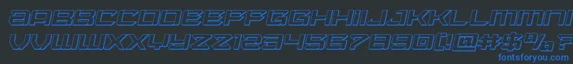 Laserwolf3Dital Font – Blue Fonts on Black Background