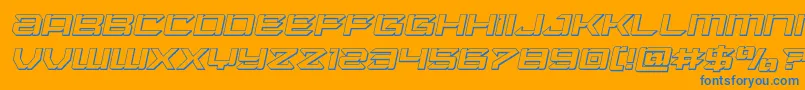 Lisätietoja Laserwolf3Dital-fontista Laserwolf3Dital-fontti – siniset fontit oranssilla taustalla