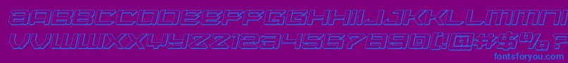 Laserwolf3Dital Font – Blue Fonts on Purple Background