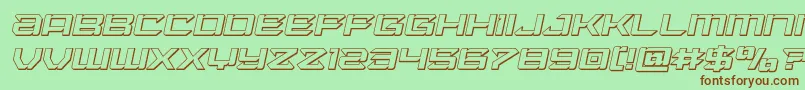 Laserwolf3Dital Font – Brown Fonts on Green Background
