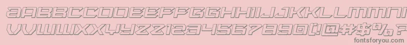 Шрифт Laserwolf3Dital – серые шрифты на розовом фоне