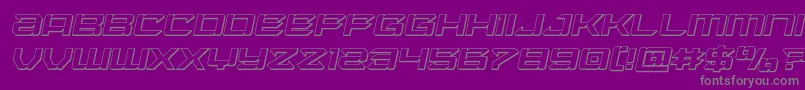 Czcionka Laserwolf3Dital – szare czcionki na fioletowym tle