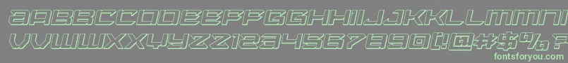 Laserwolf3Dital Font – Green Fonts on Gray Background