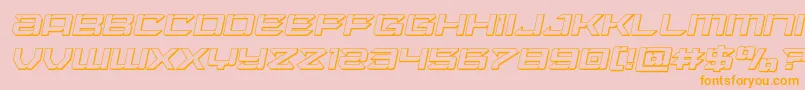Laserwolf3Dital Font – Orange Fonts on Pink Background