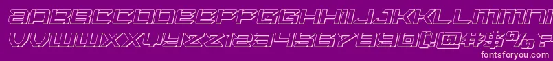 Laserwolf3Dital Font – Pink Fonts on Purple Background