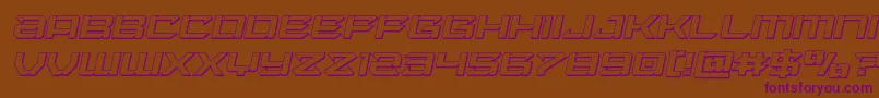 Laserwolf3Dital Font – Purple Fonts on Brown Background