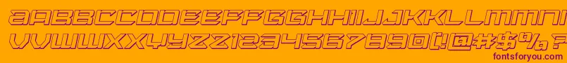 Laserwolf3Dital Font – Purple Fonts on Orange Background