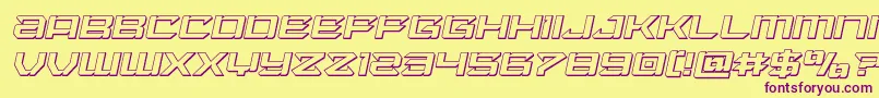 Laserwolf3Dital Font – Purple Fonts on Yellow Background