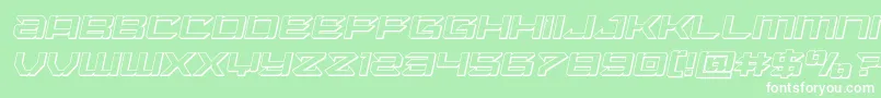 Laserwolf3Dital Font – White Fonts on Green Background