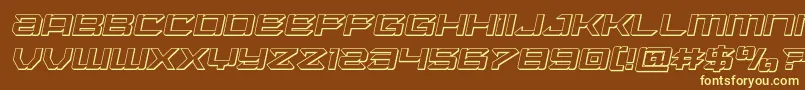 Laserwolf3Dital Font – Yellow Fonts on Brown Background