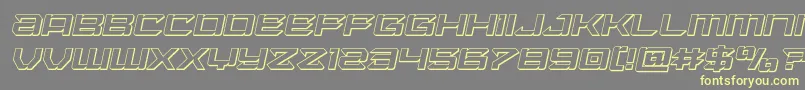 Laserwolf3Dital Font – Yellow Fonts on Gray Background