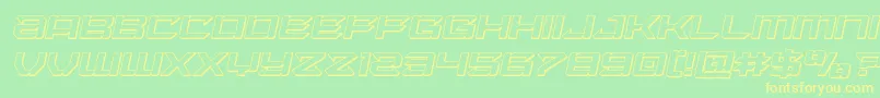 Laserwolf3Dital Font – Yellow Fonts on Green Background