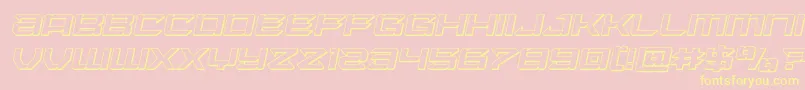 Laserwolf3Dital Font – Yellow Fonts on Pink Background
