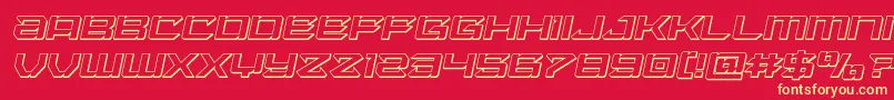 Laserwolf3Dital Font – Yellow Fonts on Red Background