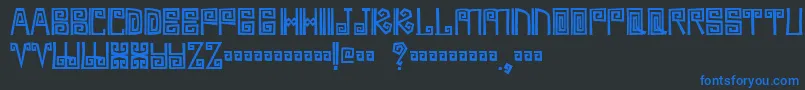 Ambages Font – Blue Fonts on Black Background