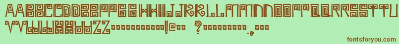 Ambages Font – Brown Fonts on Green Background