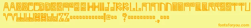 Ambages Font – Orange Fonts on Yellow Background