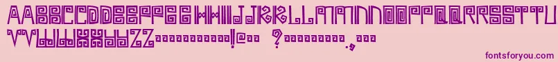 Ambages Font – Purple Fonts on Pink Background