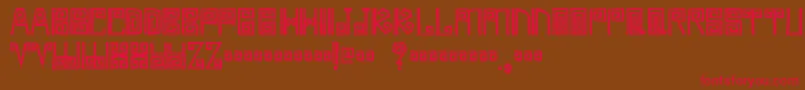 Ambages Font – Red Fonts on Brown Background