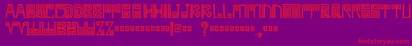 Ambages Font – Red Fonts on Purple Background