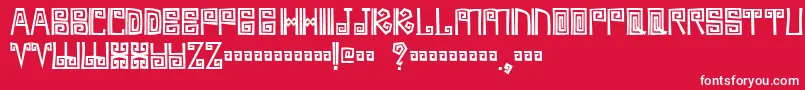 フォントAmbages – 赤い背景に白い文字