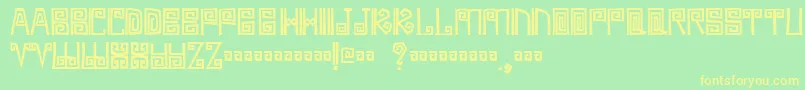 Ambages Font – Yellow Fonts on Green Background