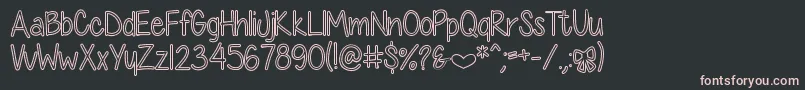 DiamondGirlHollow Font – Pink Fonts on Black Background
