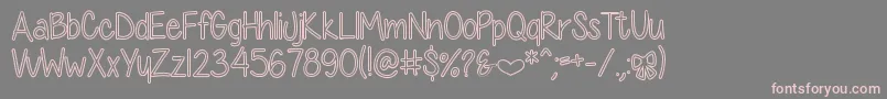 DiamondGirlHollow Font – Pink Fonts on Gray Background