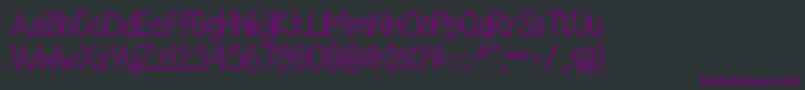 Шрифт DiamondGirlHollow – фиолетовые шрифты на чёрном фоне