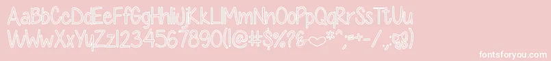 More about DiamondGirlHollow Font DiamondGirlHollow Font – White Fonts on Pink Background