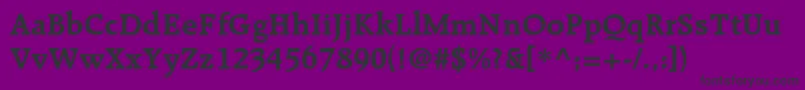 RaleighltstdBold Font – Black Fonts on Purple Background