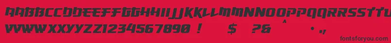 OsakaRe Font – Black Fonts on Red Background