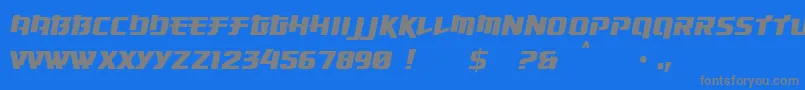 Czcionka OsakaRe – szare czcionki na niebieskim tle