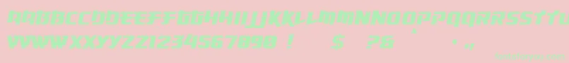 OsakaRe Font – Green Fonts on Pink Background