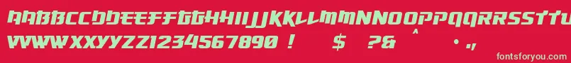 OsakaRe Font – Green Fonts on Red Background