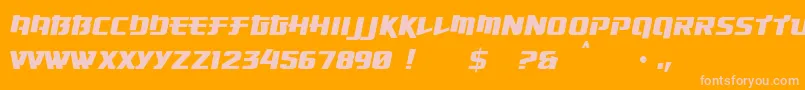OsakaRe Font – Pink Fonts on Orange Background