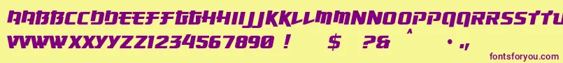 OsakaRe Font – Purple Fonts on Yellow Background