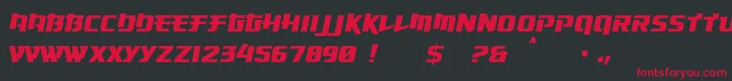 OsakaRe Font – Red Fonts on Black Background