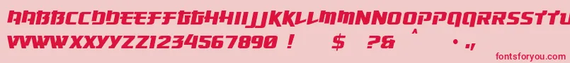 OsakaRe Font – Red Fonts on Pink Background