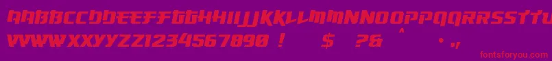 Шрифт OsakaRe – красные шрифты на фиолетовом фоне