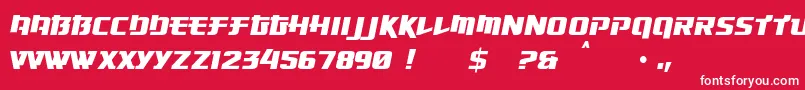 フォントOsakaRe – 赤い背景に白い文字