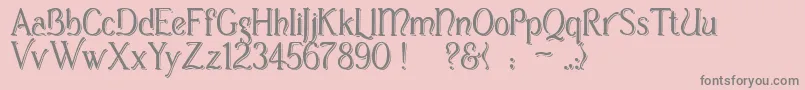 フォントCasuaSs – ピンクの背景に灰色の文字