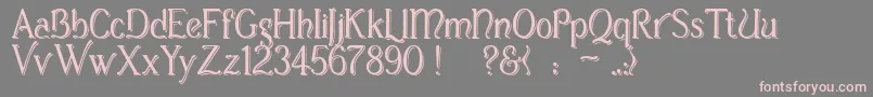 フォントCasuaSs – 灰色の背景にピンクのフォント