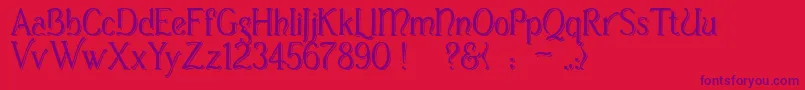CasuaSs-fontti – violetit fontit punaisella taustalla